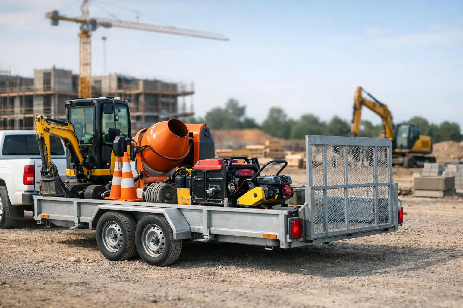 Bien choisir une remorque pour matériel de chantier