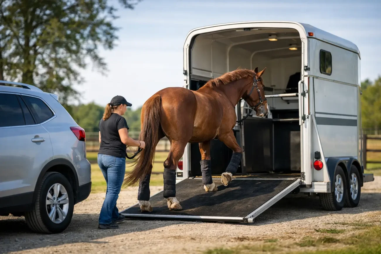 Transport cheval en remorque sans erreur